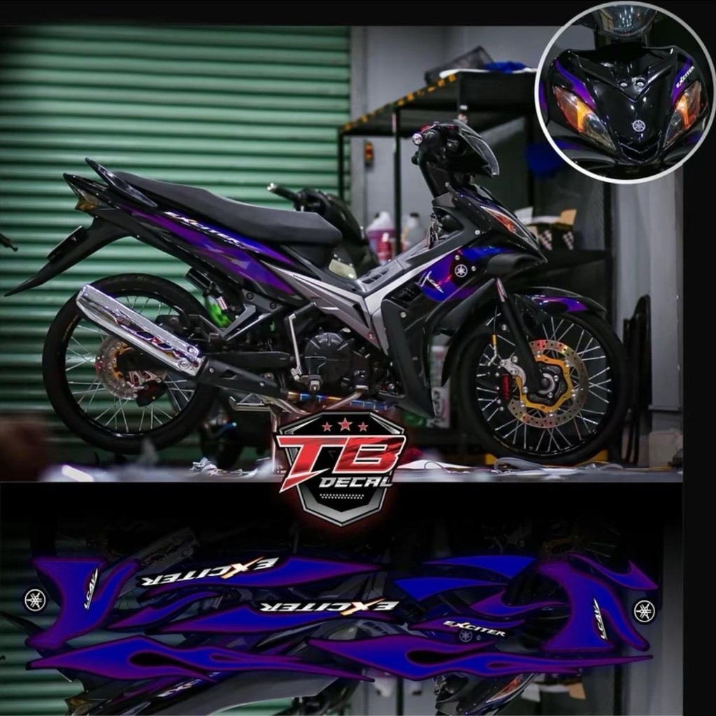 [VN] Exciter 2010 Fire Sticker Black MSX320 Sticker
