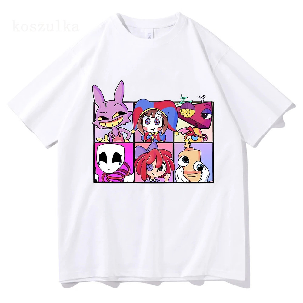 เสื้อยืดลายกราฟิก "The Amazing Digital Circus" ผ้าฝ้าย 100%, คอกลม, แขนสั้น ใส่ได้ทั้งชายและหญิง (ไซส์ S–5XL)05