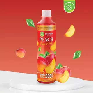 ไซรัปพีช ไซรัปเพียวเร่ ผสมเนื้อผลไม้เข้มข้น Peach Fruit Based Preparation 500ml