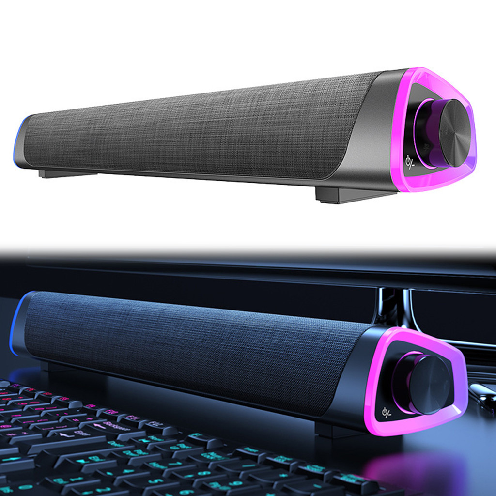 PC Soundbar เสียงสเตอริโอที่รองรับบลูทูธสําหรับคอมพิวเตอร์แล็ปท็อปเดสก์ท็อปแท็บเล็ตสมาร์ทโฟนทีวี