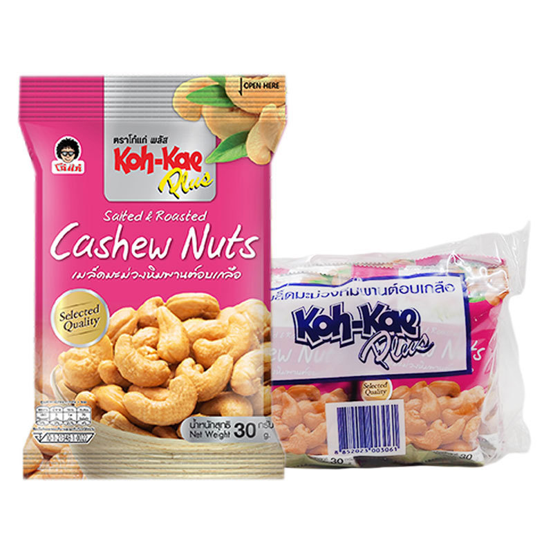 โก๋แก่ มะม่วงหิมพานต์อบเกลือ 30 ก. x 6 (KOHKAE Plus Salted Cashew Nut 30 g x 6) โปโลแมน POLOMAN