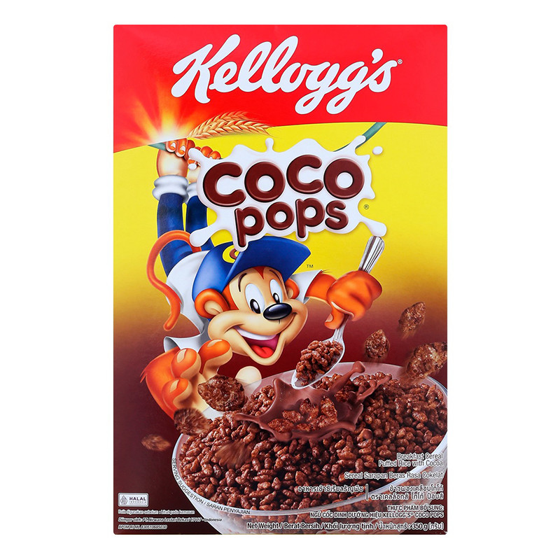 เคลล็อกส์ ซีเรียล โกโก้ ป๊อบส์ 350 ก. (KELLOGG’S Cereal Coco Pop 350 g) โปโลแมน POLOMAN