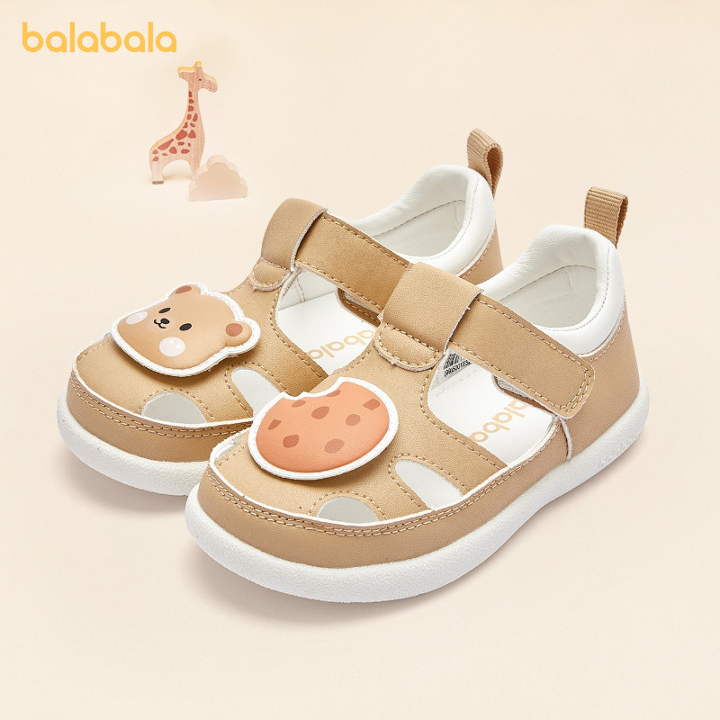 Balabala รองเท้าแตะหัดเดินเด็กผู้หญิง นุ่มสบาย ป้องกันนิ้วเท้า ดีไซน์น่ารัก ใส่ง่ายสำหรับเด็กเล็ก