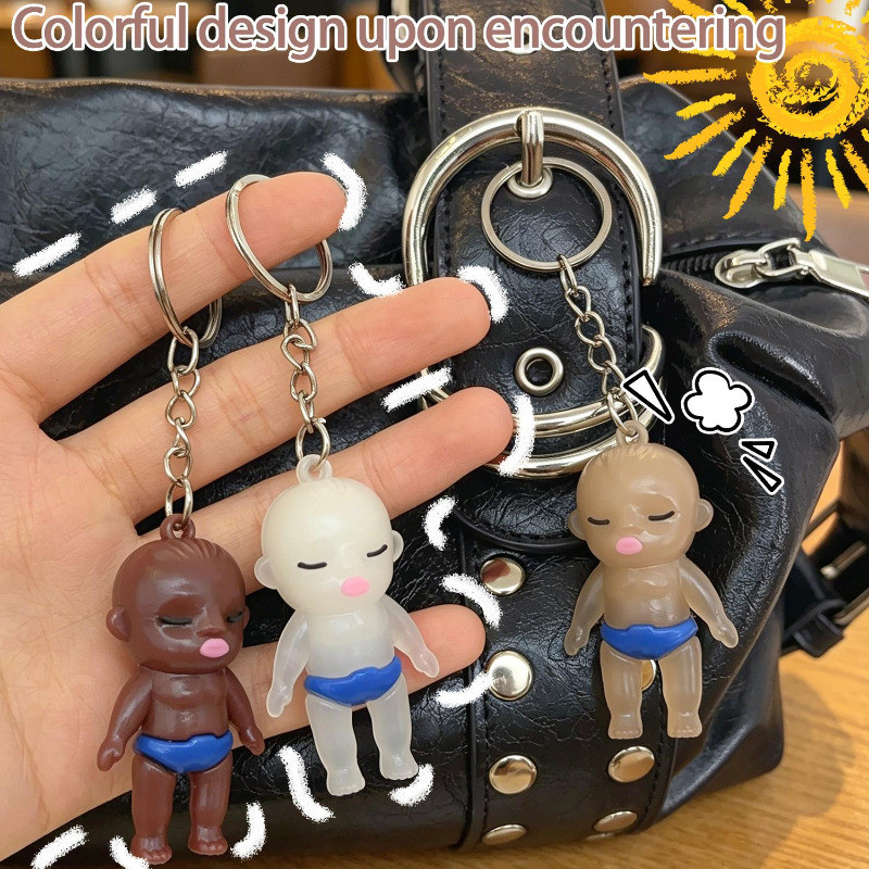 2-5ชิ้นน่ารักเด็กตุ๊กตาพวงกุญแจ,แปลกใหม่ยูวีเปลี่ยนสีมินิจี้,ทนทานไม่มีกลิ่นสําหรับกระเป๋าเป้สะพายหลังตกแต่งสร้างสรรค์ของขวัญ