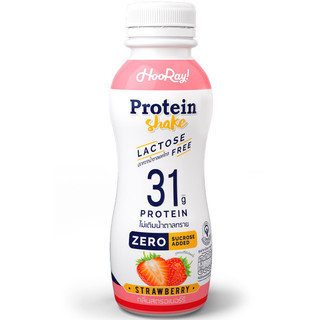 ฮูเร่นมโปรตีนสูงแลคโตสฟรีกลิ่นสตรอเบอร์รี 340มล. Hooray High Protein Straw340 [หมายเลขบาร์โค้ด 8859488111140 ]