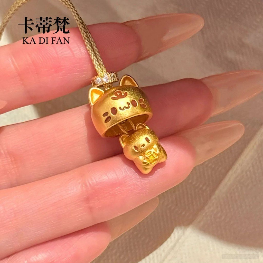 沙金财猫吊项圈可爱卡通通宠物猫咪手机手手机挂 | Gold Plated Lucky Cat จี้สร้อยคอน่ารักแมวพวงกุญแจโทรศัพท์ Stra 5QYIep5jWL05