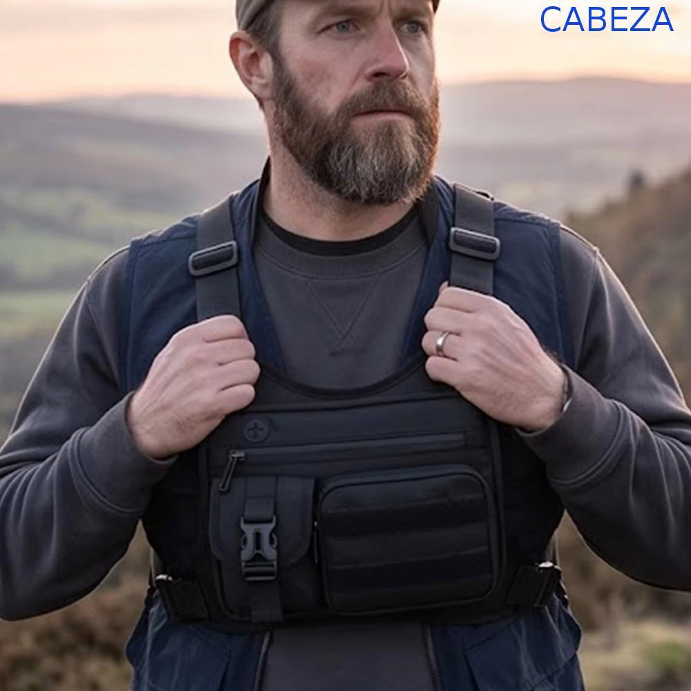 CABEZA กระเป๋าคาดหน้าอกอเนกประสงค์,กระเป๋าเสื้อกั๊กกีฬาอเนกประสงค์กันน้ํา,กระเป๋าเป้สะพายหลังทํางานกีฬาผ้า Oxford น้ําหนักเบาปรับเสื้อกั๊กวิ่งวิ่ง