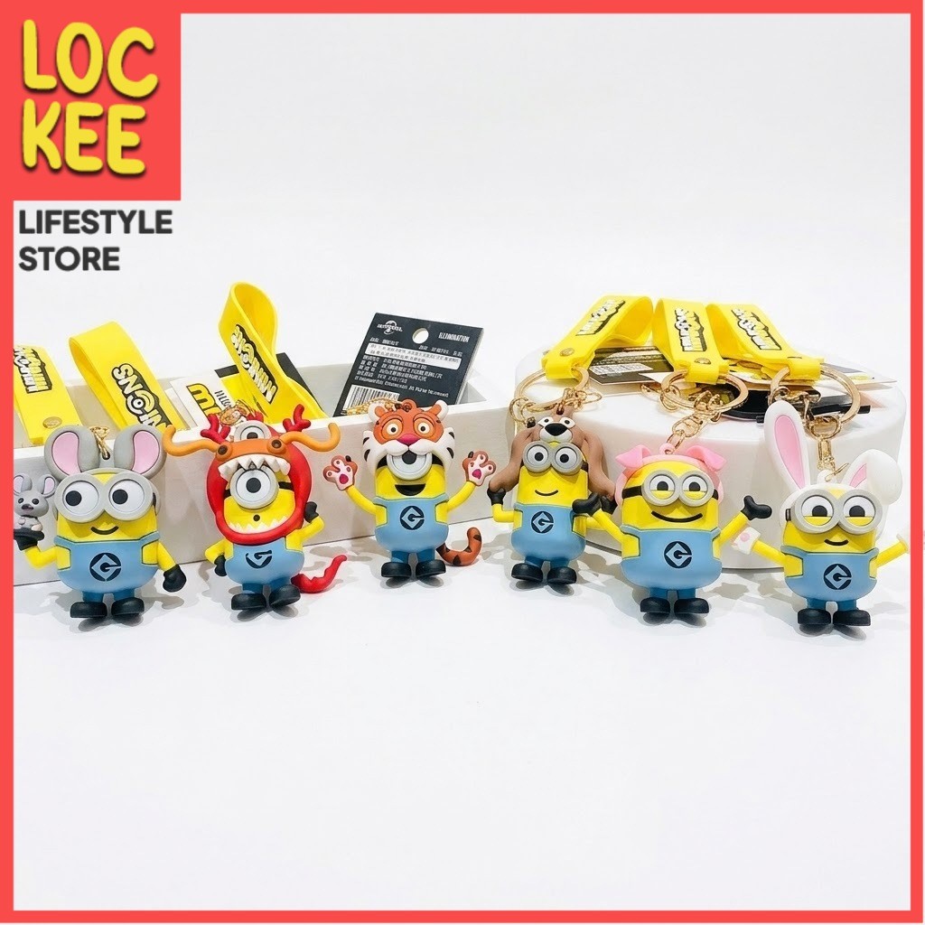กันตุน ล็อกซี่ | พวงกุญแจ Minion PVC Premium GK040 | อุปกรณ์เสริมกระเป๋ากุญแจ คอลเลกชันของขวัญ ของที