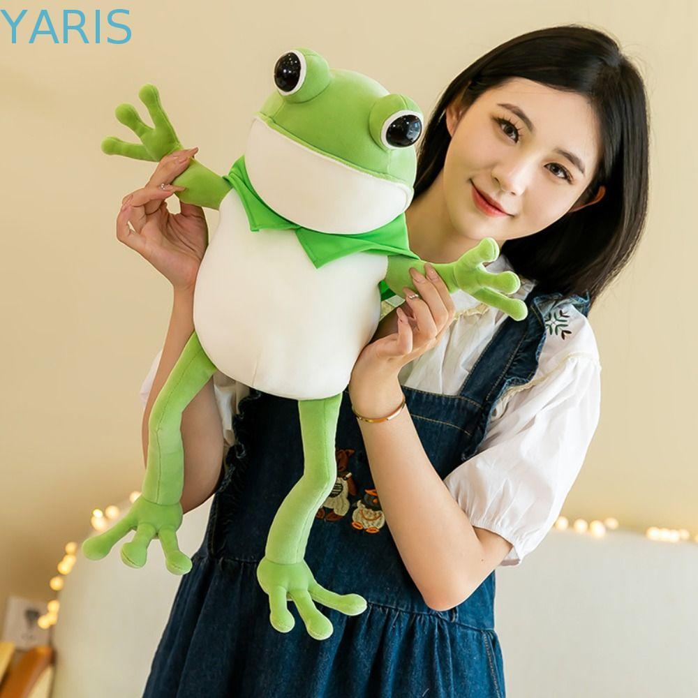 YARIS กบของเล่นตุ๊กตา,เสื้อคลุมนุ่มสีเขียวกบตุ๊กตา,หมอน Plushie 45 ซม./60 ซม./80 ซม. Huggable ยาวกบขาตกแต่งบ้าน