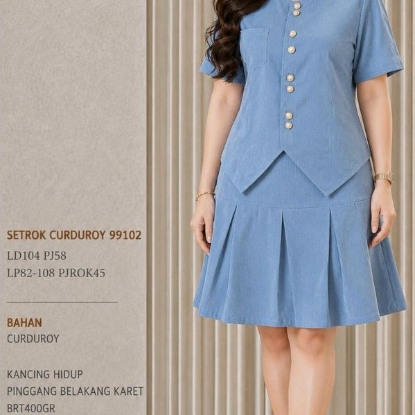 CURDUROY SKIRT SET 99102 400GRAM IMPORTED CLOTHES