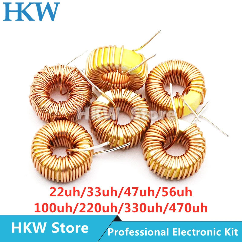 5 ชิ้น/ล็อต Toroid Inductor 3A Winding Magnetic Inductive 22uH 33uH 47uH 100uH 220uH 330uH 470uH Ind