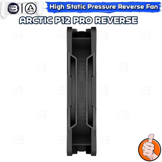 [CoolBlasterThai] ARCTIC P12 PRO REVERSE PST BLACK (size 120 mm.) X3 Value Pack PC Fan Case ประกัน 6 ปี