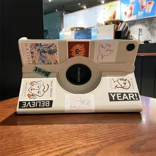 หมุนได้ 360 สติ๊กเกอร์ หนังแบบฝาพับ เคสแท็บเล็ต Tablet Case Samsung Tab A11 A9 A8 A7 A 2019 + S6 S7 S8 S9 FE S10 Lite