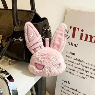 Evil Bunny พวงกุญแจกระต่ายเข้มของเล่นแหวนสร้างสรรค์ใหม่ของเล่นร้อนเพื่อนของขวัญอุปกรณ์