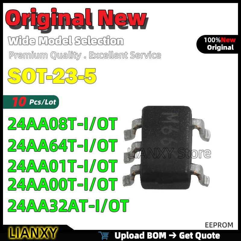 5 ชิ้น 24AA08T-I/OT 24AA64T-I/OT 24AA01T-I/OT 24AA00T-I/OT 24AA32AT-I/OT SOT BOT-2-5 ชิปic