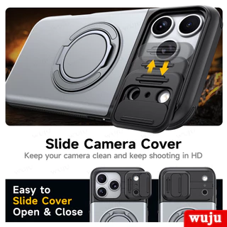 WUJU เคสแม่เหล็กไฮบริดสําหรับงานหนักสําหรับ IPhone 17 16 15 14 13 12 11 Pro Max พร้อมด้ามจับกันกระแทกสองชั้นและอเนกประสงค์
