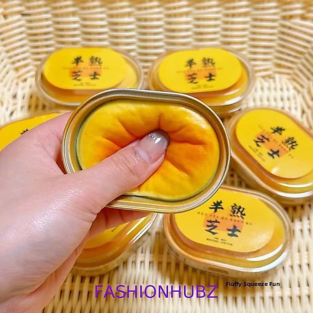 แฟชั่นฮับ ขนมปังสกุชชี่ของเล่น,มือผ่อนคลายช้าเพิ่มขึ้นสกุชชี่ชีส,ชายหญิงจําลองเหนียวหยิกประสาทสัมผัสอยู่ไม่สุขบอลเด็กผู้ใหญ่