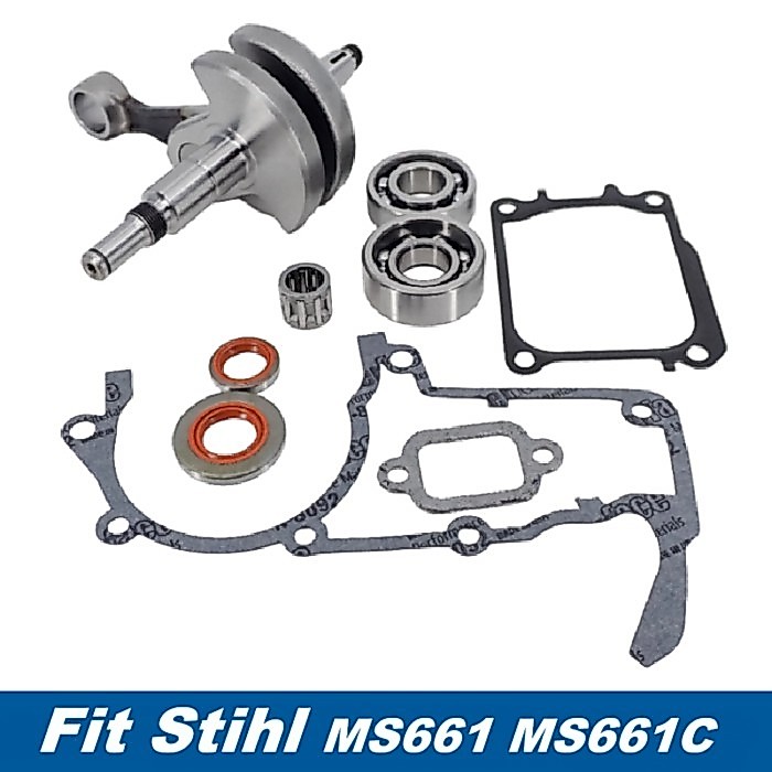 MS661 Crankshaft With Ball Bearing Oil Seals Gaskets Kit Fit For Stihl MS651 MS 661 MS661C  Chainsa