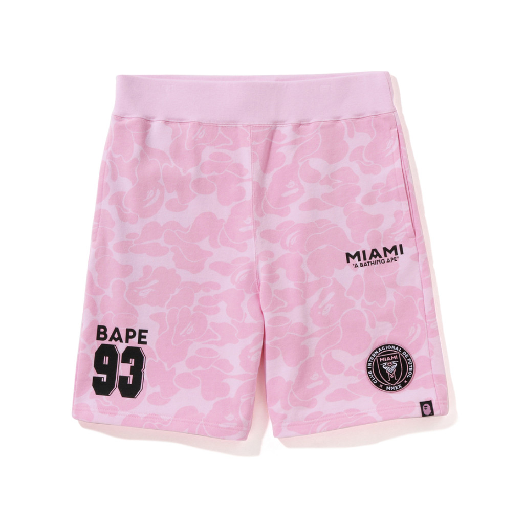 5585 bape กางเกงลําลองขาสั้นสําหรับผู้ชายสีฟ้าสีม่วง
