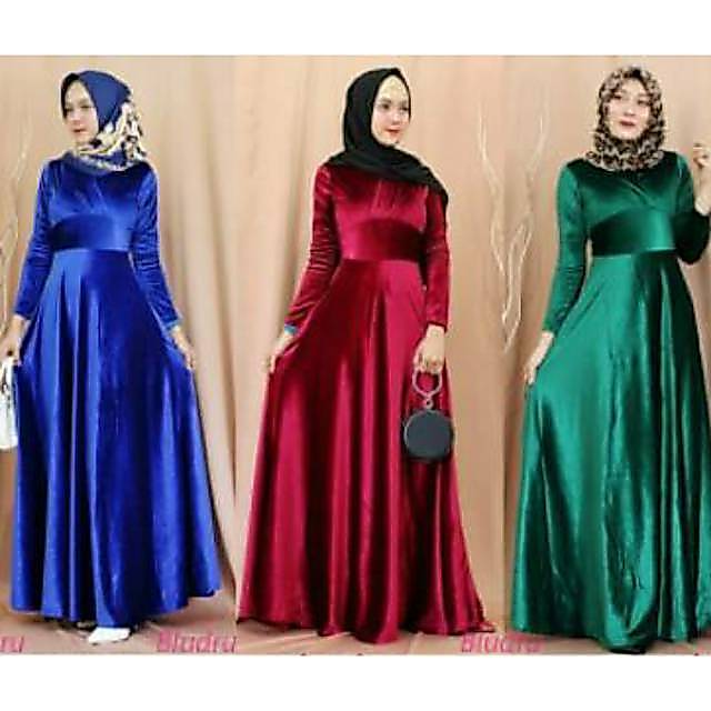 Party dress เดรส VELVET LC627 gamis 627 เดรส 627 k627 เดรสแขนยาว เดรส 616