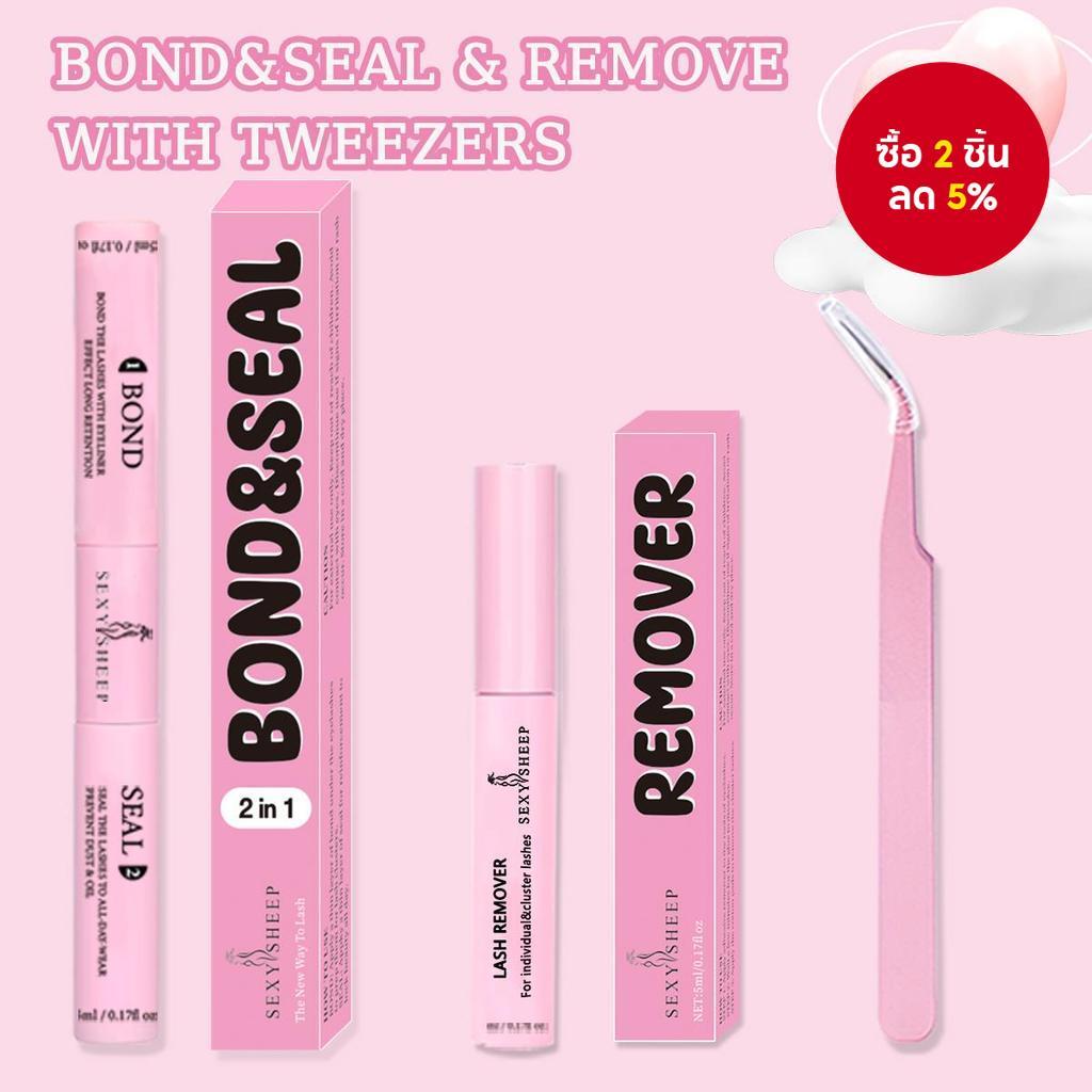 Lash Glue Bond & Seal 10ml, Long Lasting Strong Hold สําหรับแต่ละคลัสเตอร์ Lashes, 2-in-1 DIY Extension กาว