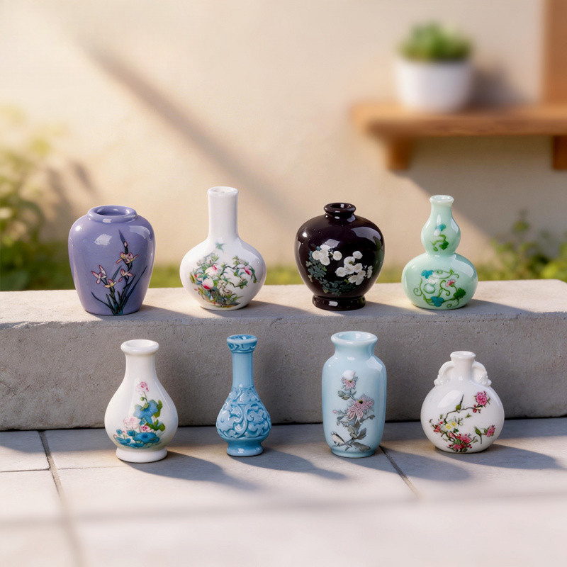 แจกันจิ๋วเรซิ่นงานเก๋ สไตล์วินเทจ Micro Landscape DIY ของแต่งสวนขวด ของแต่งบ้านน่ารัก พรีเมียม ดีไซน์หรู