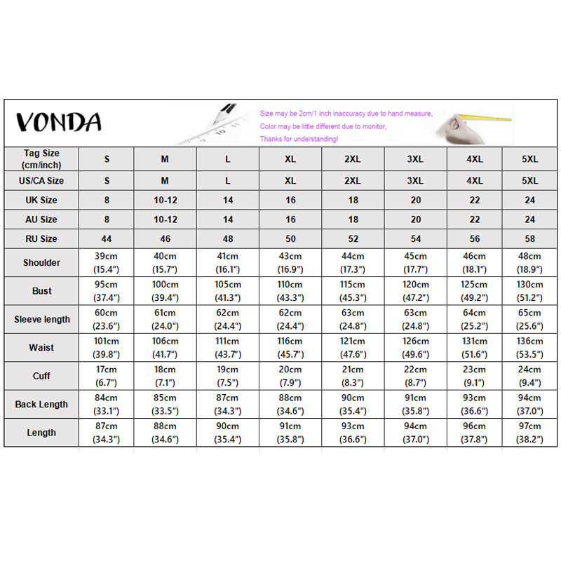 VONDA ผู้หญิงเกาหลีสไตล์ลําลองรอบคอ V Notch Tie พู่ชีฟอง Spliced ยืดหยุ่น Cuff พัฟแขนหลวมเสื้อสวมหัววันหยุดแขนยาวมินิเดรส — صورة 2