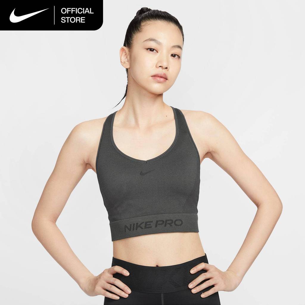 Nike Dri-FIT Women's Pro Seamless Cropped Tank - Dk Smoke Grey [IB9415-070]