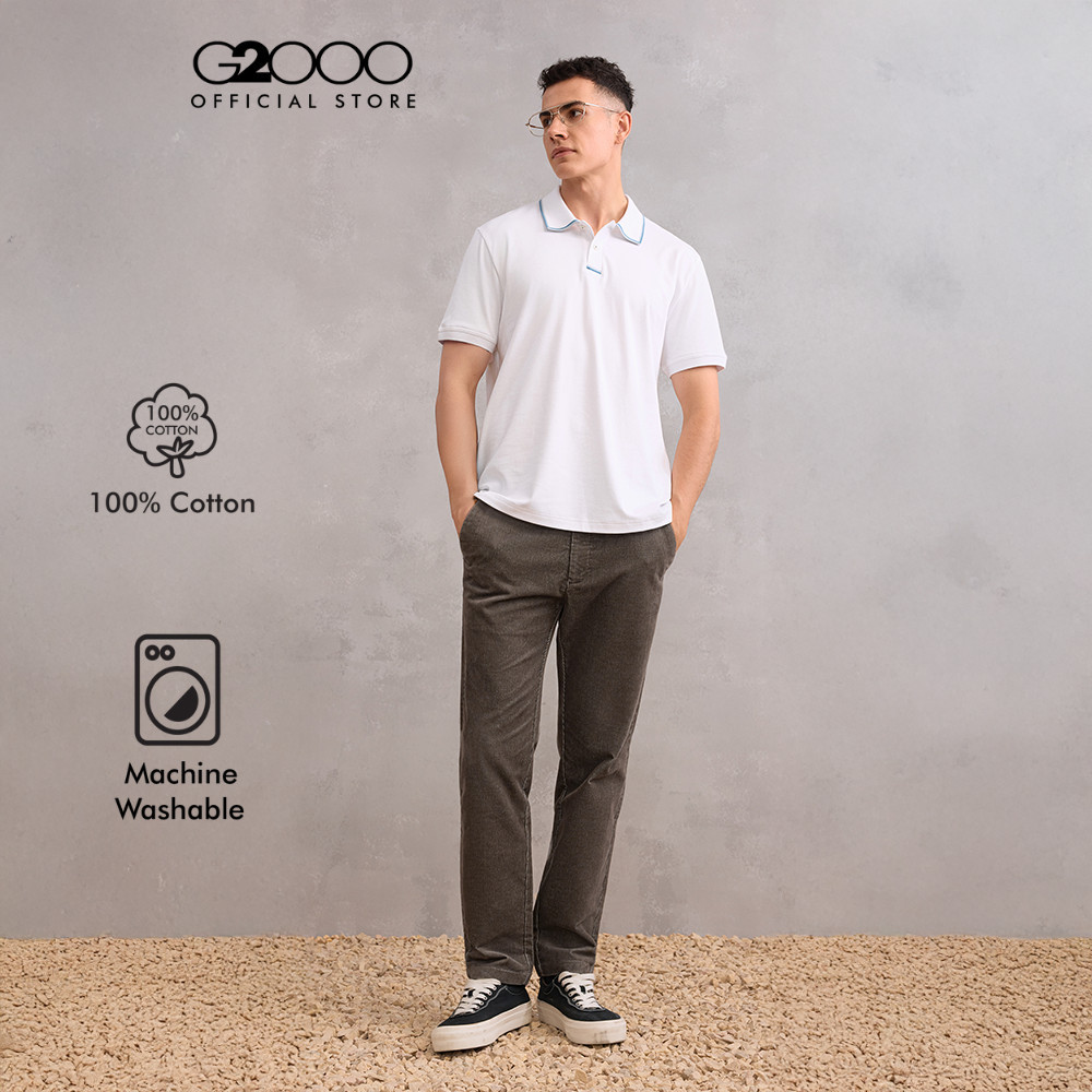 G2000 เสื้อโปโลสำหรับผู้ชาย Smart Fit รุ่น 5814009200 สีขาว