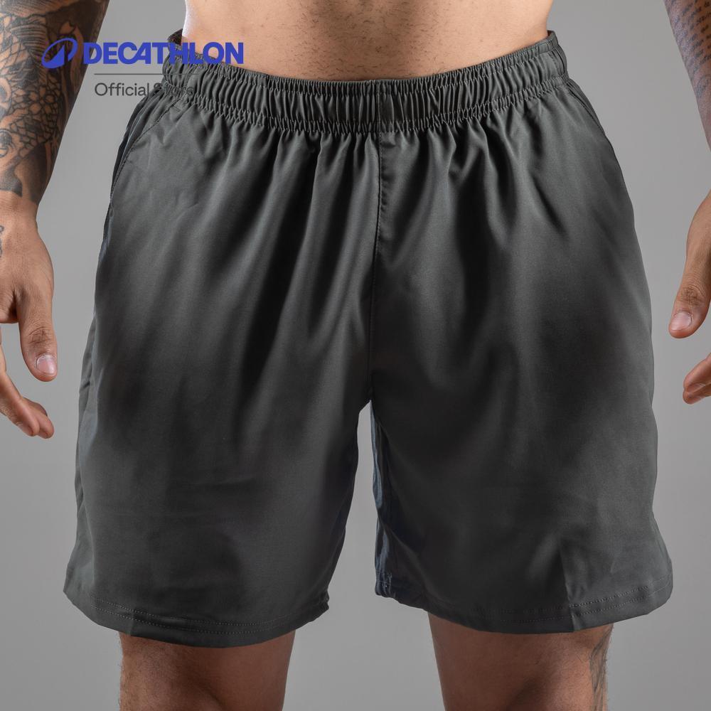 Decathlon Men'S Breathable Breathable Fitness Shorts กางเกงขาสั้นผู้ชายใส่ออกกำลังกาย ระบายอากาศได้ดี - Khaki