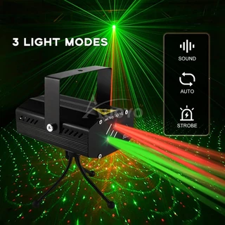 เลเซอร์ไฟเวทีปาร์ตี้โปรเจคเตอร์ไฟ Discoball โคมไฟดีเจดิสโก้เสียงเปิดใช้งาน S Trobe ไฟ RGB Led Laser P Rojector