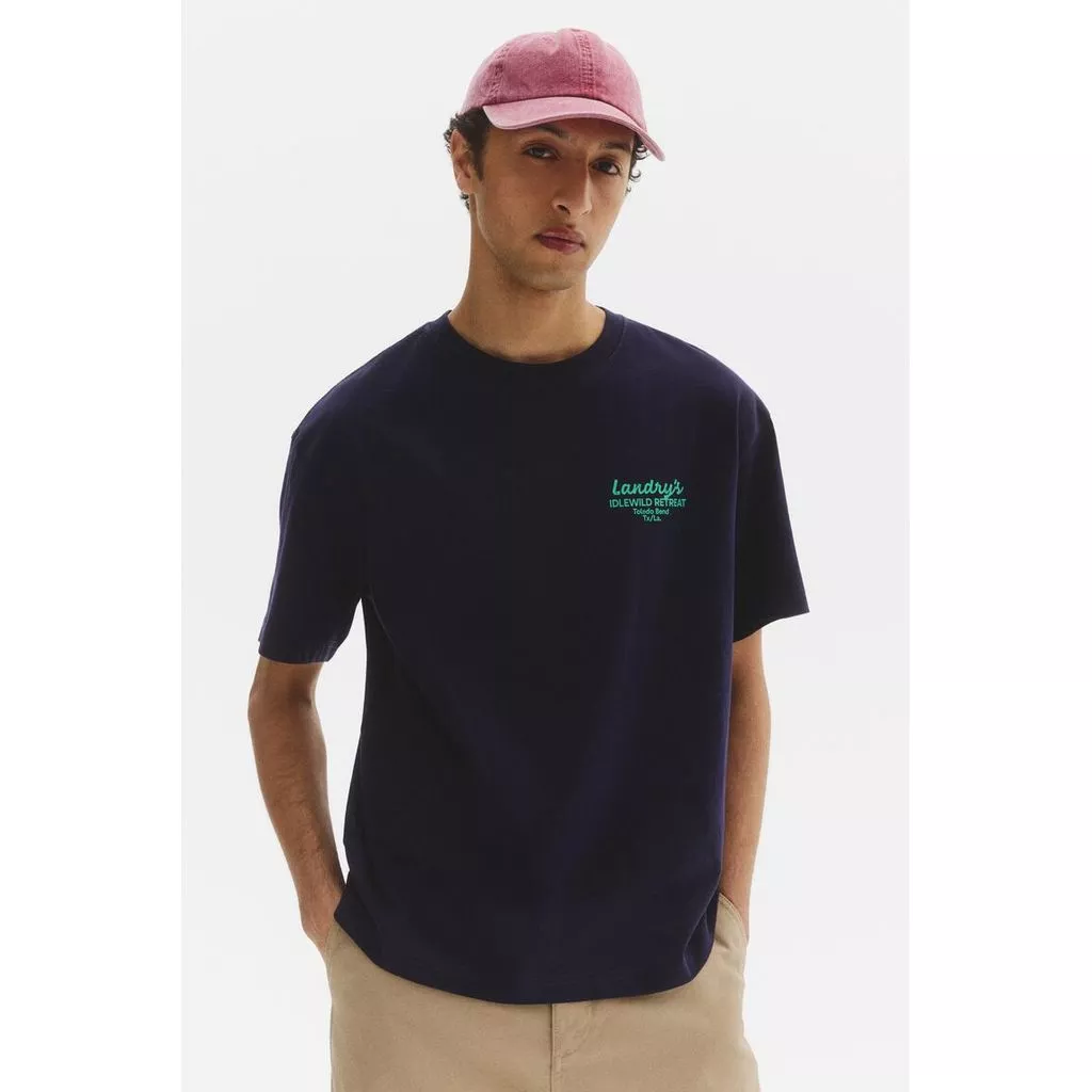 H&M(เอชแอนด์เอ็ม) เสื้อยืดพิมพ์ลายแบบหลวม ผู้ชาย 0967955_28