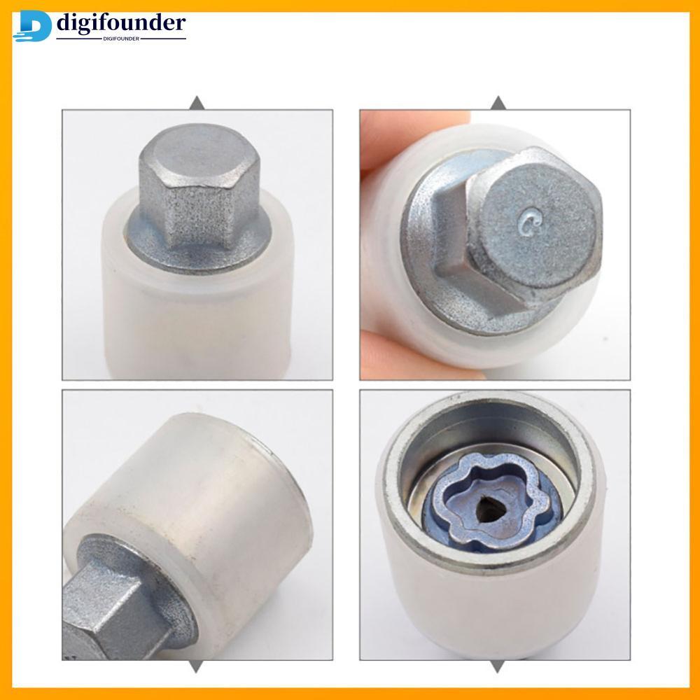 DIGIFOUNDER รถ Anti-Theft ล็อคล้อ Key ยาง Security สกรูเครื่องมือกําจัดซ็อกเก็ตสําหรับ Audi VW A3 A4