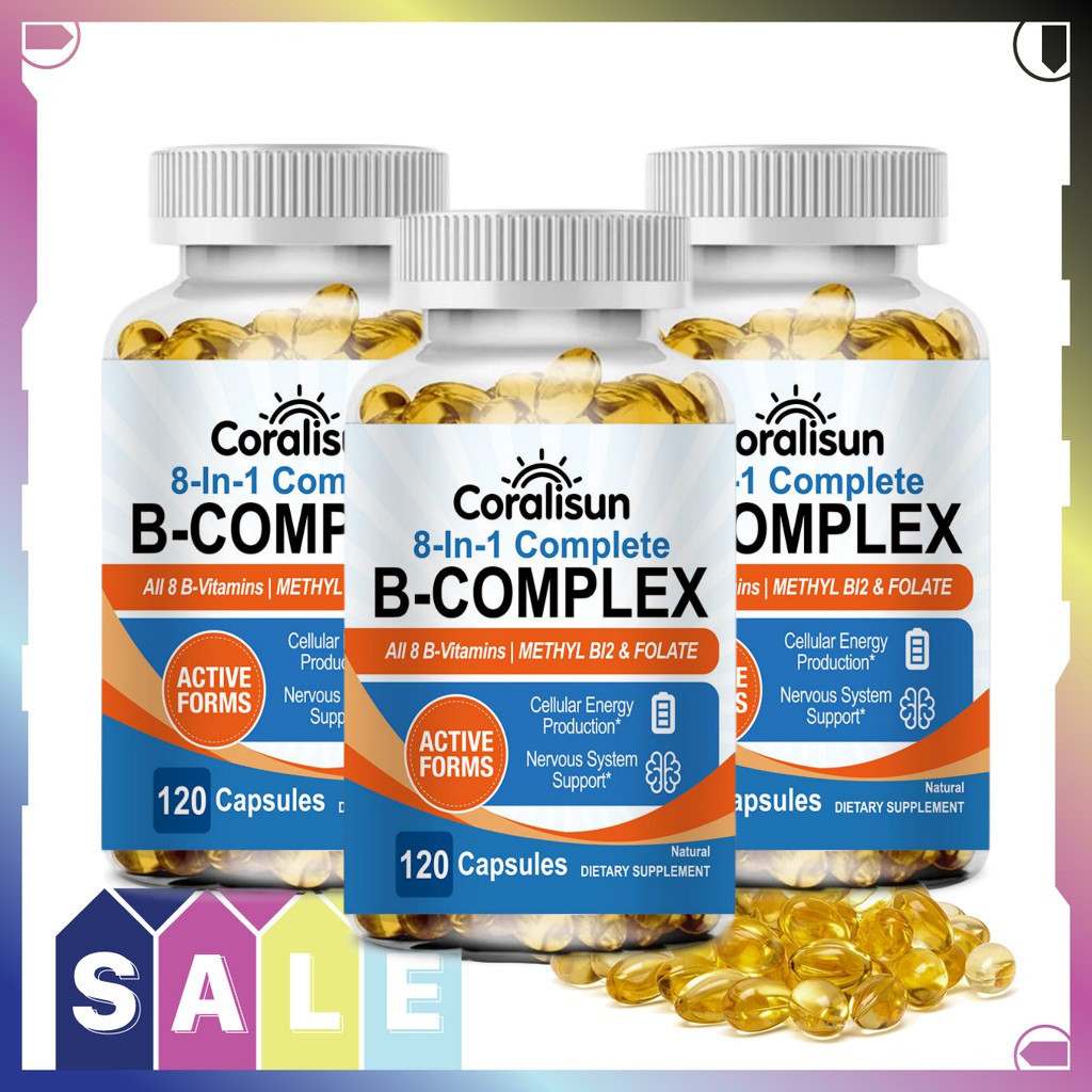8-in-1 Vitamin B Complex capsule for Men and Women วิตามินบีรวม ส่งเสริมการเผาผลาญของมนุษย์
