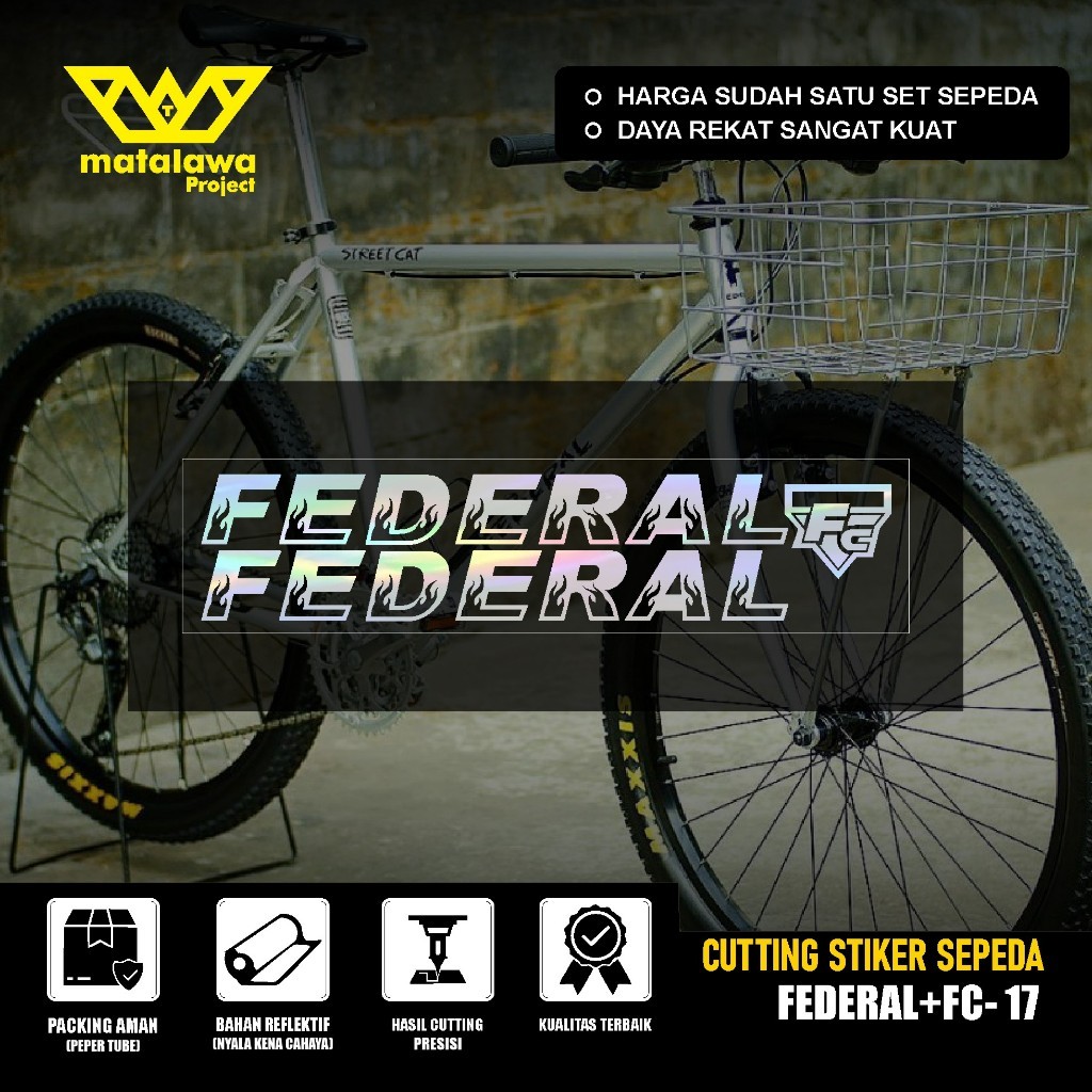 สติ๊กเกอร์ตัด โลโก้จักรยาน FC FEDERAL Streetcat ladycat pussycat ss premium สติ๊กเกอร์ Kalcer 17