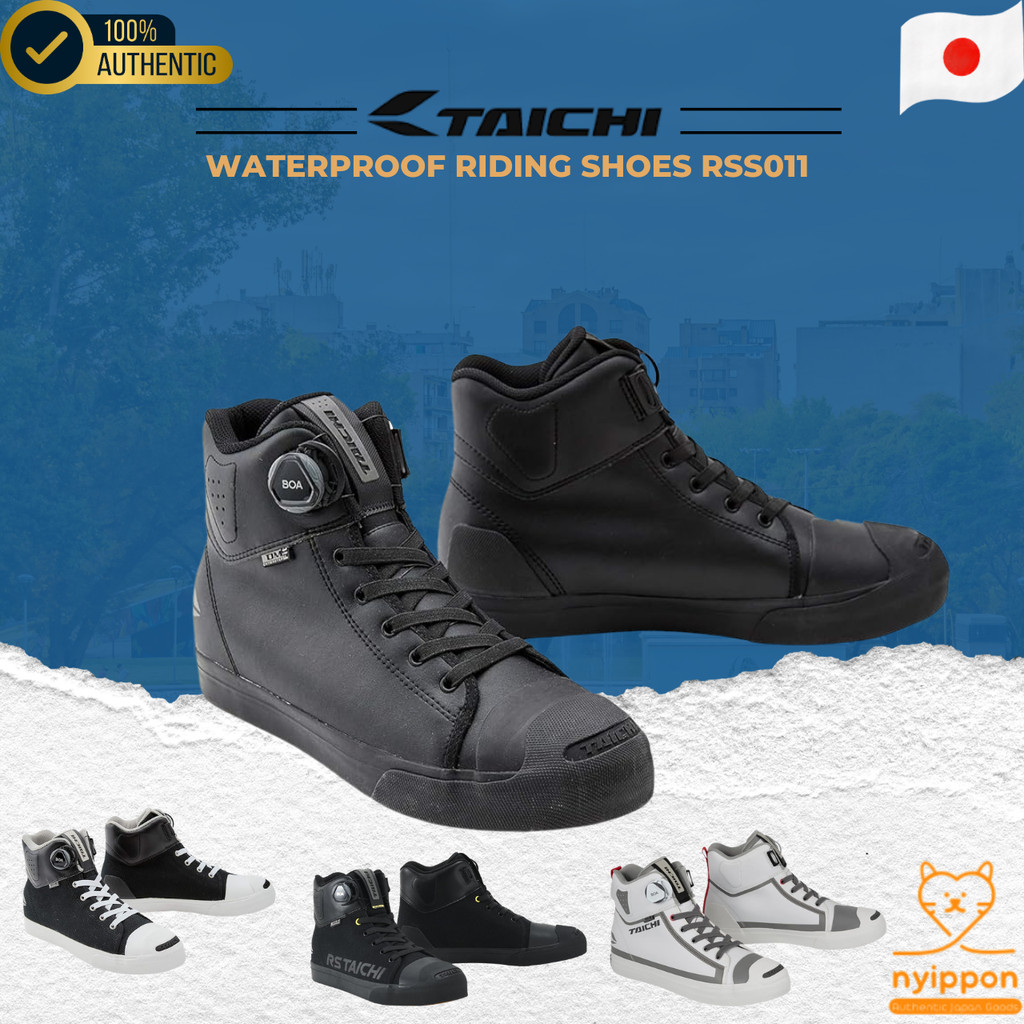 RS TAICHI RSS011 Waterproof Riding Shoes BOA Dial Vibram Sole Motorcycle Boots