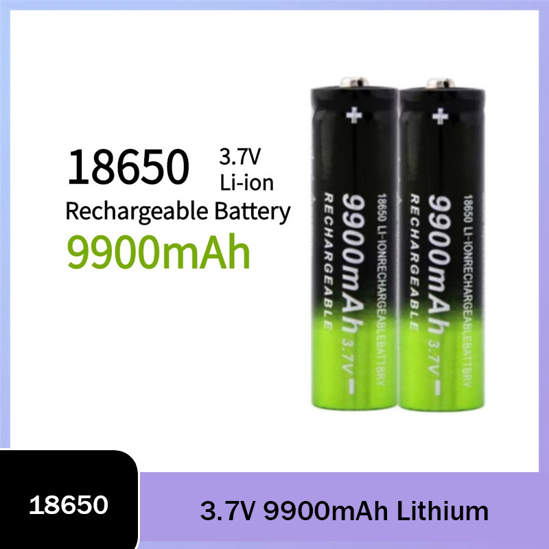 18650 3.7โวลต์ 9900มะห์ ลิเธียมไอออนความจุสูงแบบชาร์จไฟได้สําหรับไฟฉายแบตเตอรี่ลิเธียมแบบชาร์จไฟได้