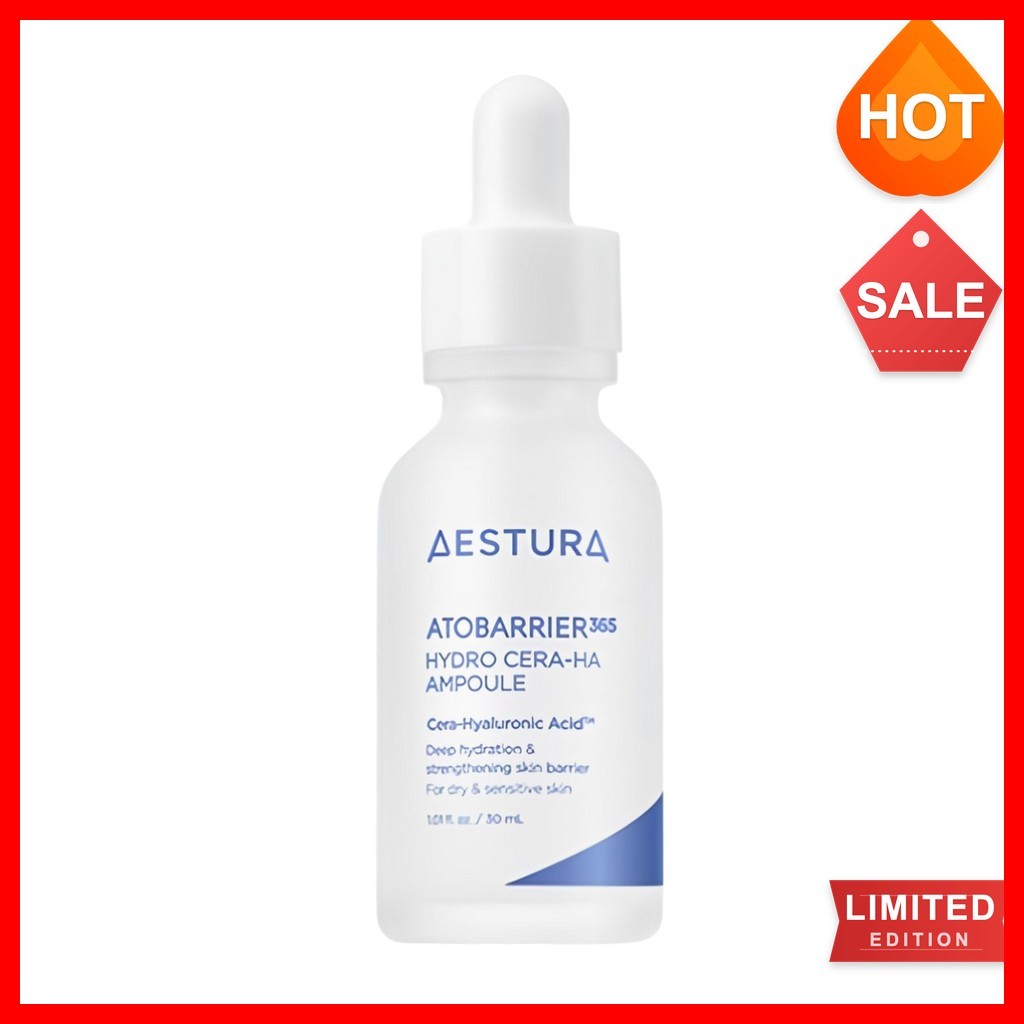 [aestura] Atobrier365 Hydro Cera-HA Ampoule, 30ml, 1pc / Korean Ampoule / Moisture Booster / ของแท้ 