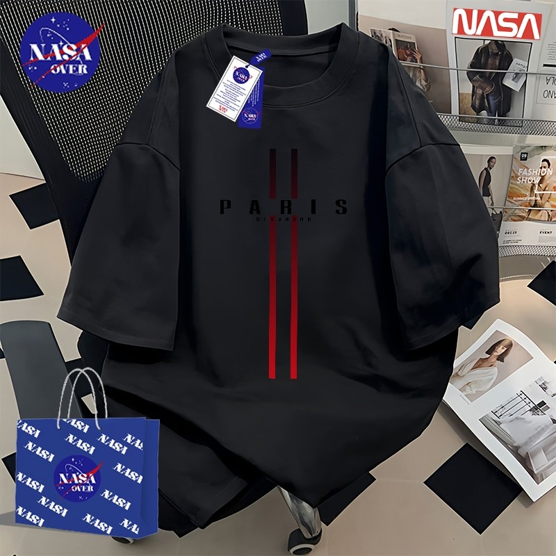 【จัดส่งตลอด 24 ชั่วโมง】🔥เสื้อยืด ทรงใหญ่ ฤดูร้อน แขนสั้น อเมริกันวินเทจ ลายเส้น🌀 ยูนิเซ็กส์ ใส่สบาย คอกลม เสื้อ YG2770