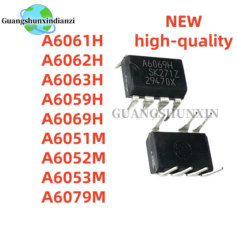 5PCS A6061H A6062H A6063H A6051M A6052M A6053M A6059H A6069H A6079M DIP-7 ชิป ic