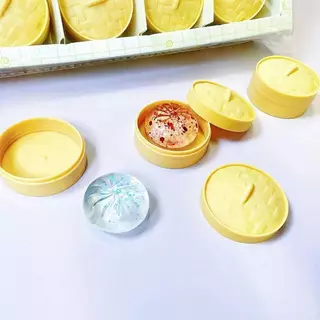 TST คริสตัล Bun น่ารัก Mini ซุป Dumpling รูปความเครียดบรรเทาของเล่น, Venting Office Prank ของเล่น, ฟื้นตัวช้า, ของขวัญสนุก SG
