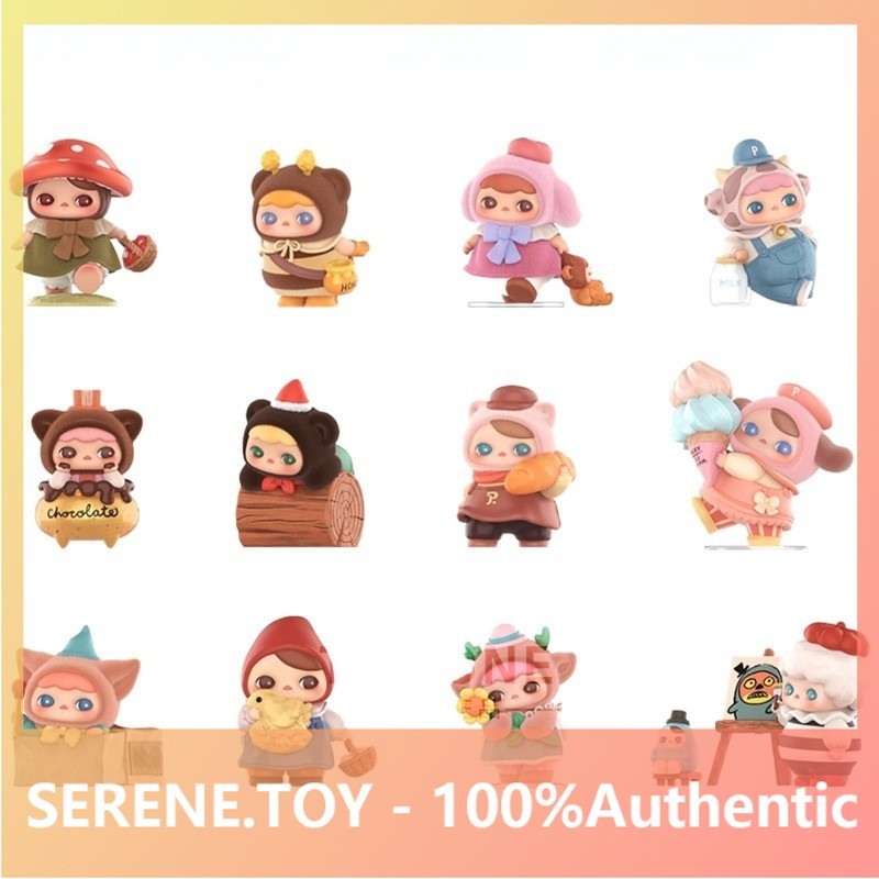 POPMART PUCKY Elf Market Series กล่องปริศนาของเล่นเครื่องประดับของขวัญ
