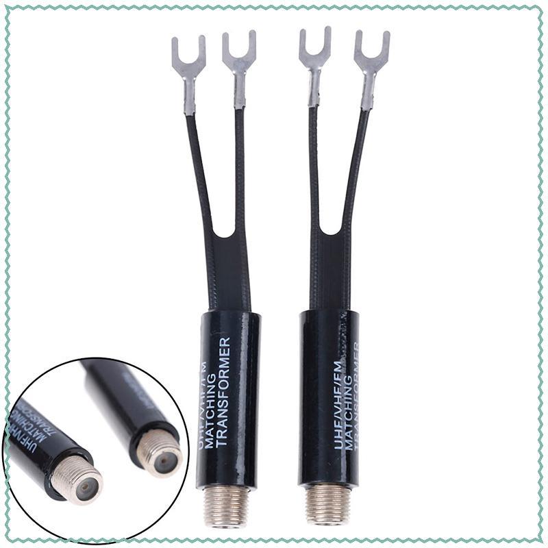 นายใครคอเต่าncknn neck neck neck neck neck neck nourd 2 ชิ้น UHF/VHF/FM/TV F สาย 75-300 Ohm balun เส
