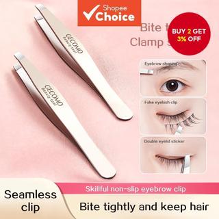 GECOMO Tip Slant Tweezer – Stainless Steel Precision Tweezers For Eyebrow Hair Removal