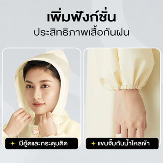 【Agate ของแท้】เสื้อกันฝน EVA/PEVA เสื้อกันฝนพกพา เสื้อคลุมกันฝน มีหมวก กันน้ำ กันฝุ่น น้ำหนักเบา ใส่ได้ทั้งชายหญิง