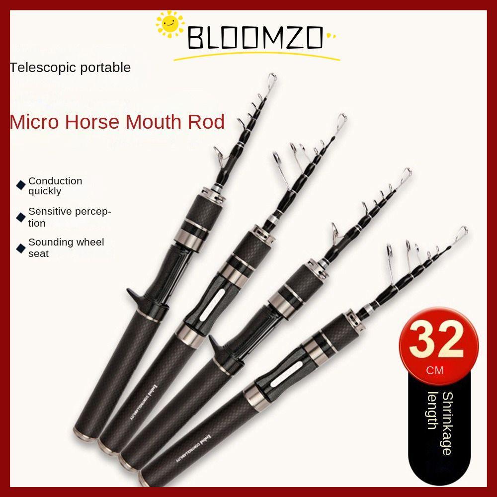 BLOOMZO ชุดเบ็ดตกปลา, Telescopic Spincast Fishing Reel เบ็ดตกปลาครบชุด, เด็กแก้ว Fibre Ultra Short Casting Rod Feeder Rod Combo ตกปลา