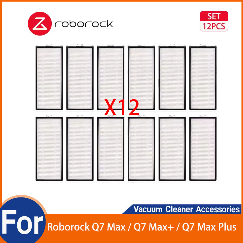 Roborock Q7 Max / Q7 Max+ / Q7 Max Plus เครื่องดูดฝุ่นหุ่นยนต์ HEPA Filter อุปกรณ์เสริม (12 ชิ้น)