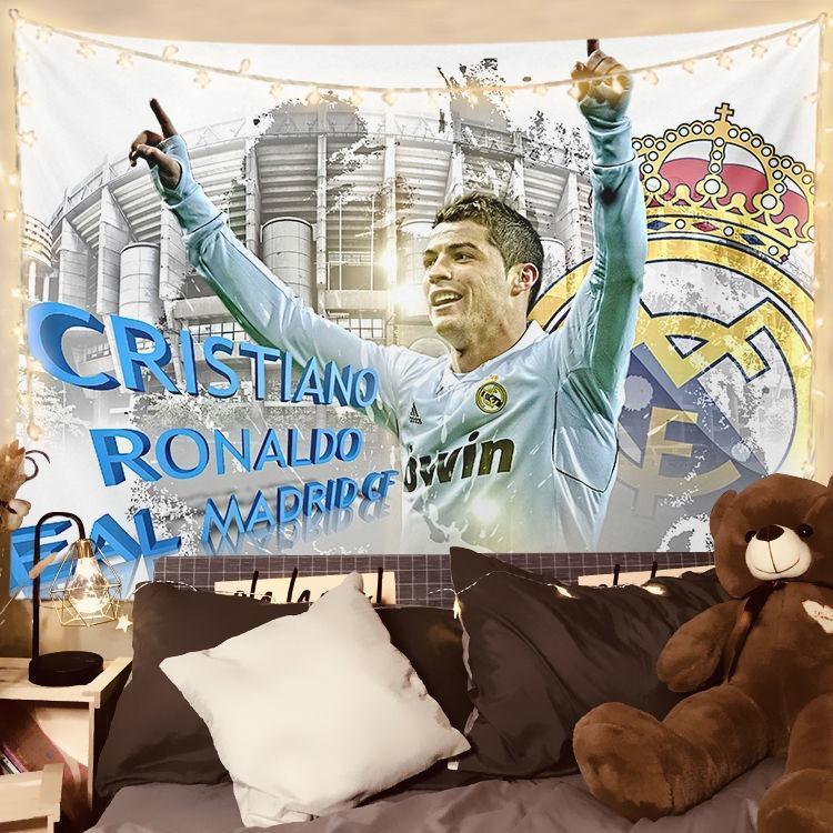 [ส่งจากไทย จัดส่งเร็ว]โปสเตอร์ Cristiano Ronaldo, ผ้าห้อย, ธีมสโมสรฟุตบอล Cristiano Ronaldo, ผ้าพื้น