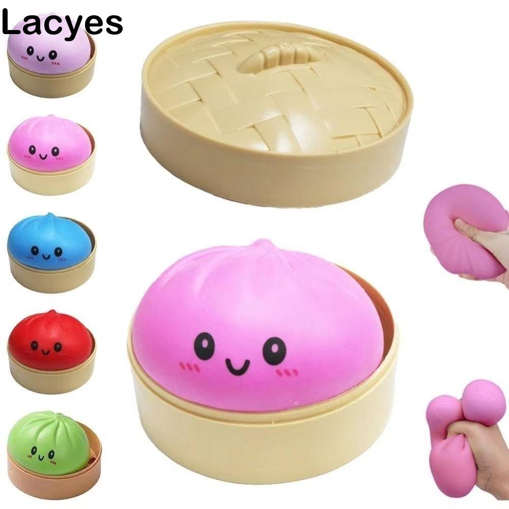 LACYES เกี๊ยวของเล่นสกุชชี่, Soft Fidget ช้า Rising Dumpling Sensory ของเล่น, Creative สีสันดูดนิ้วสมจริง Squishy Bun ผู้ใหญ่และเด็ก