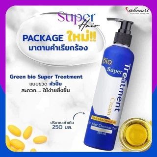 ไบโอทรีทเม้น Bio treatment Green Bio Super Treatment Cream ทรีทเมนท์ดูแลเส้นผม. 150 - 250 ml.